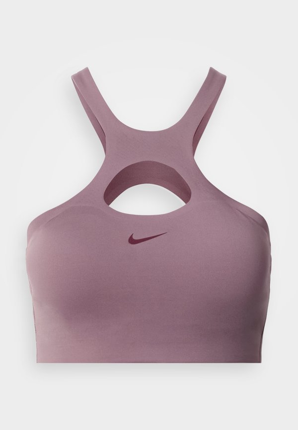 Nike Performance BRA - Medium support sports bra - tattoo/burgundy crush