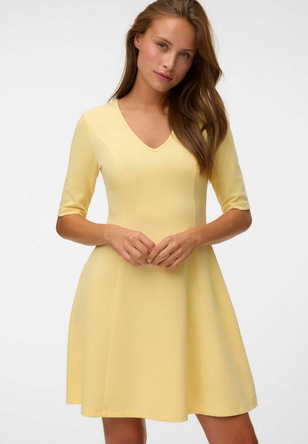 Vero Moda DRESS VMSMILLA SHORT DRESS - Jersey dress - pale banana