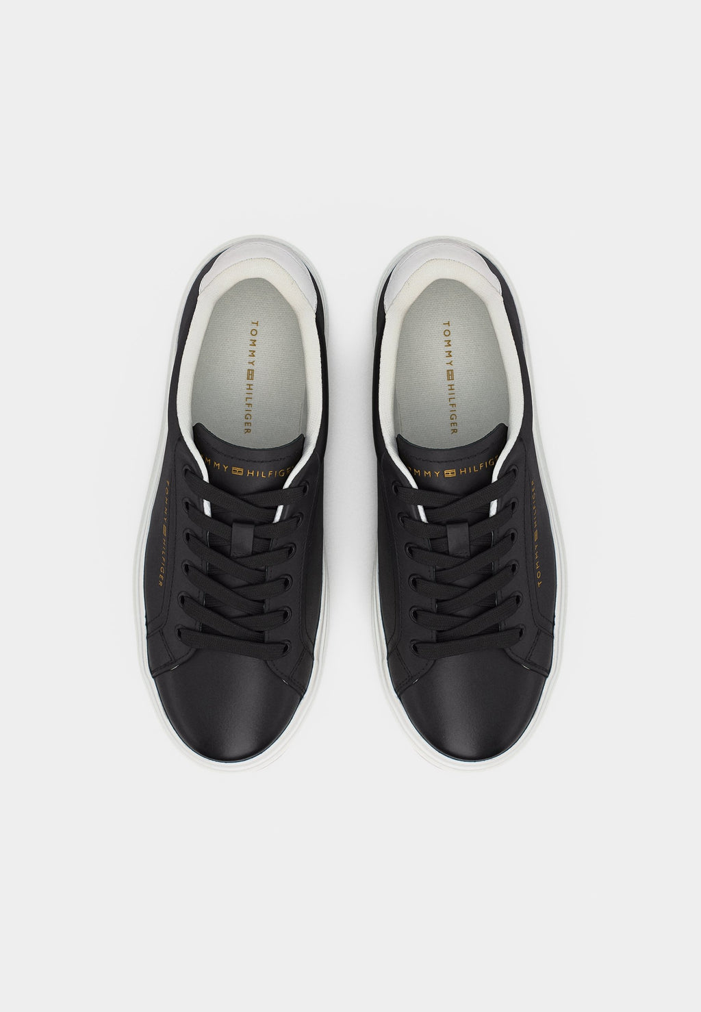 LOGO LEATHER PLATFORM CUPSOLE TRAINERS Media 5