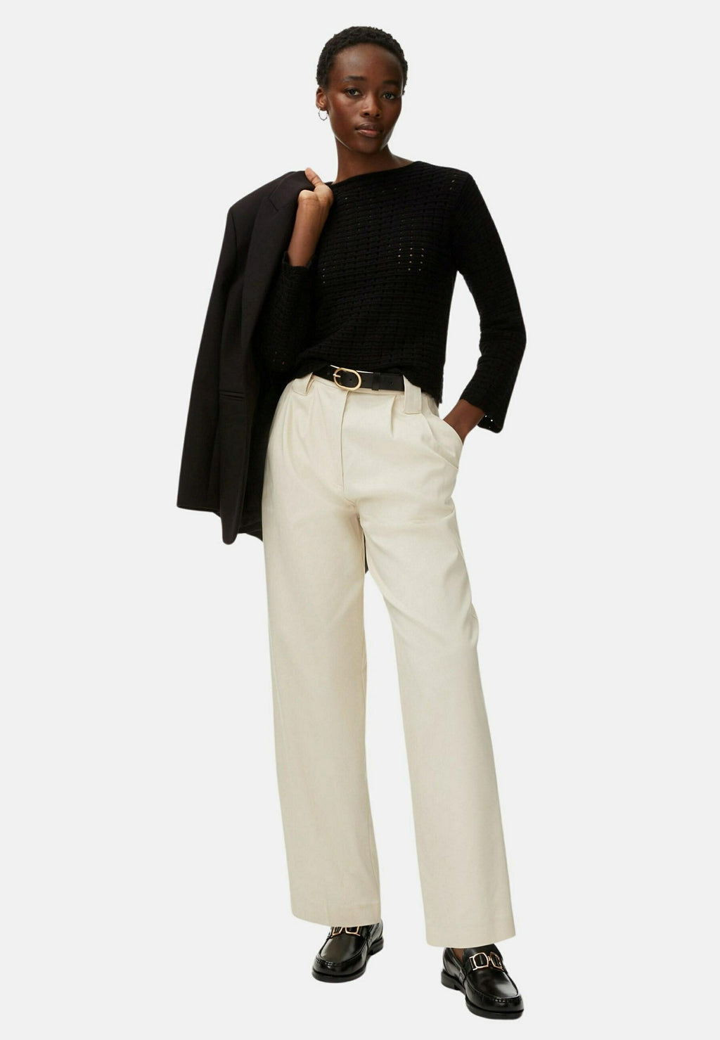 Marks & Spencer TEXTURED CREW NECK KNITTED