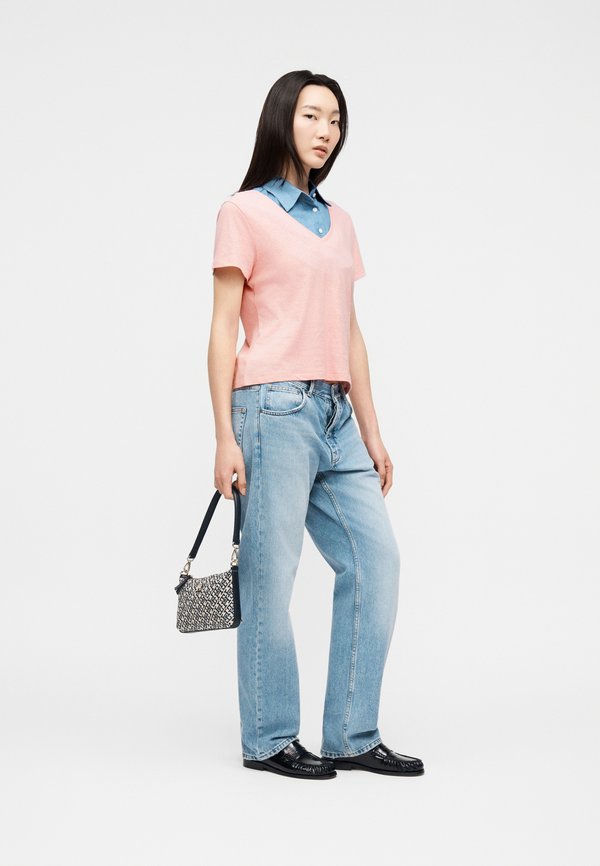 Tommy Hilfiger LINEN BLEND V-NECK T-SHIRT
