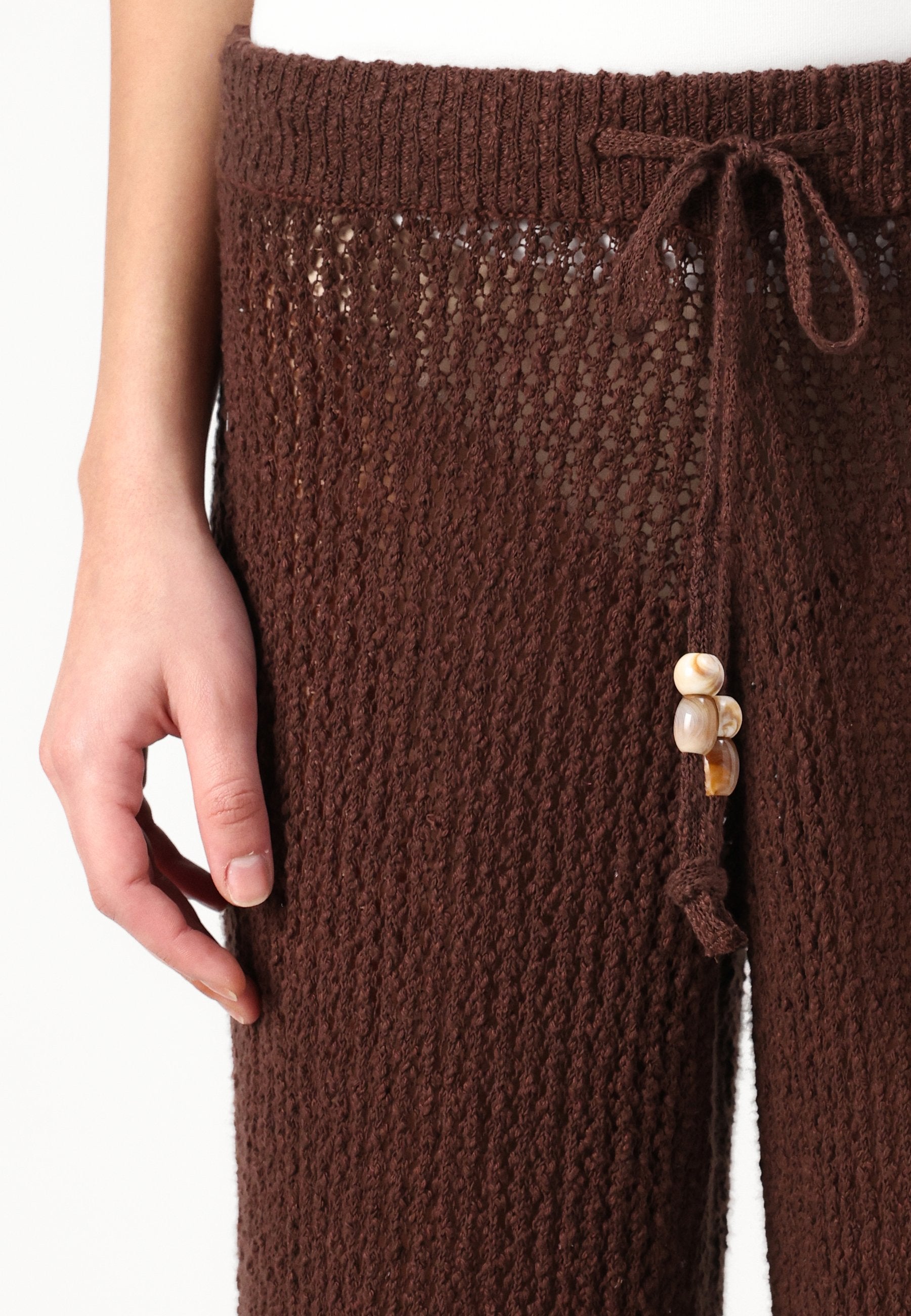Abercrombie & Fitch Mid Rise Crochet-Style Coverup Pant