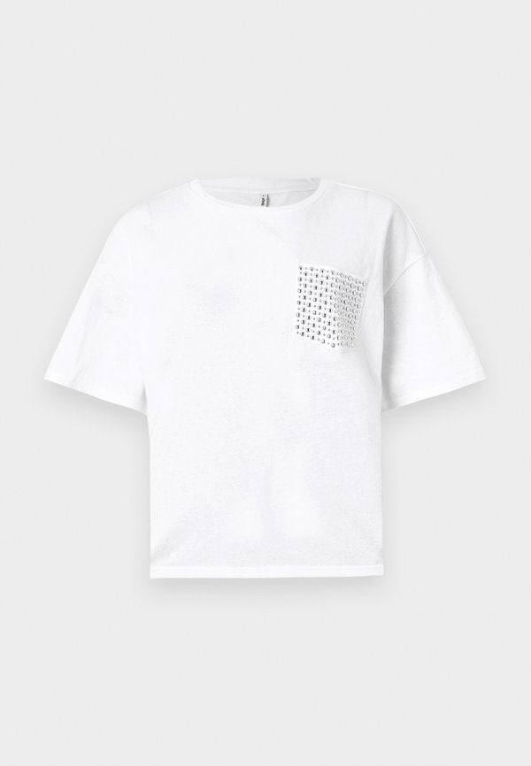 ONLY ONLTERZA O NECK  - Print T-shirt - bright white