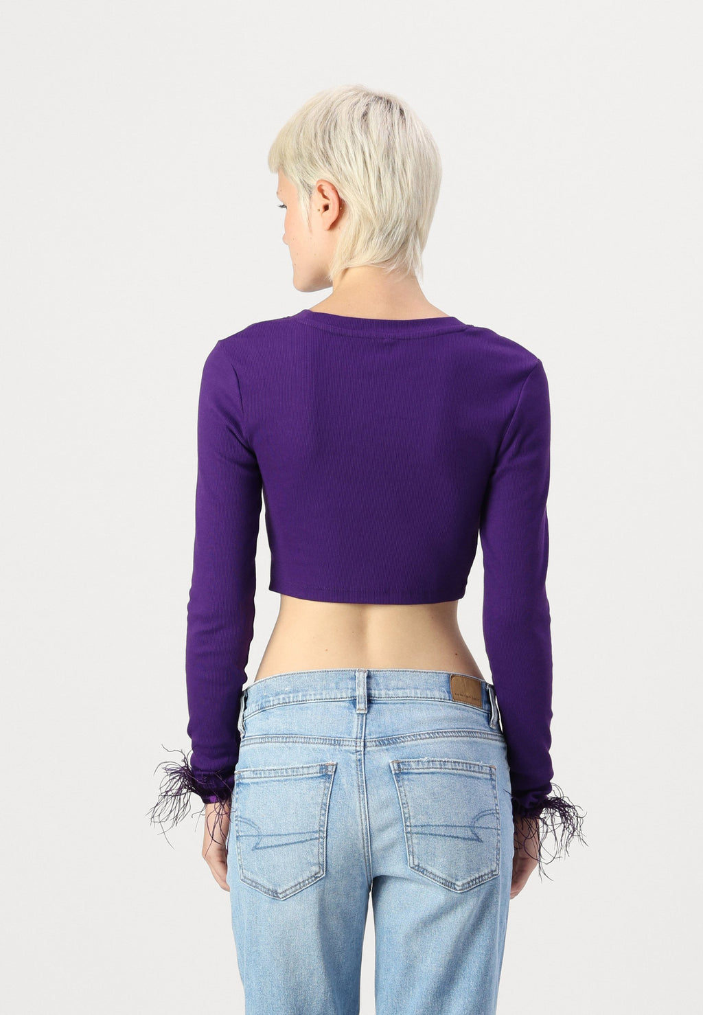ONLY ONLFEATHER CROPPED TOP