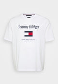 Tommy Hilfiger EMBRO FLAG TEE - Print T-shirt - white