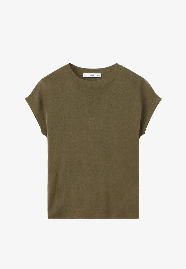 Mango ADULT - Basic T-shirt - khaki