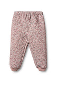 Gesteppte rosa- und graumusterte Hose mit elastischem Bund und gerippten Bündchen. Verfügt über eine weiche Textur und ein locker sitzendes Design.