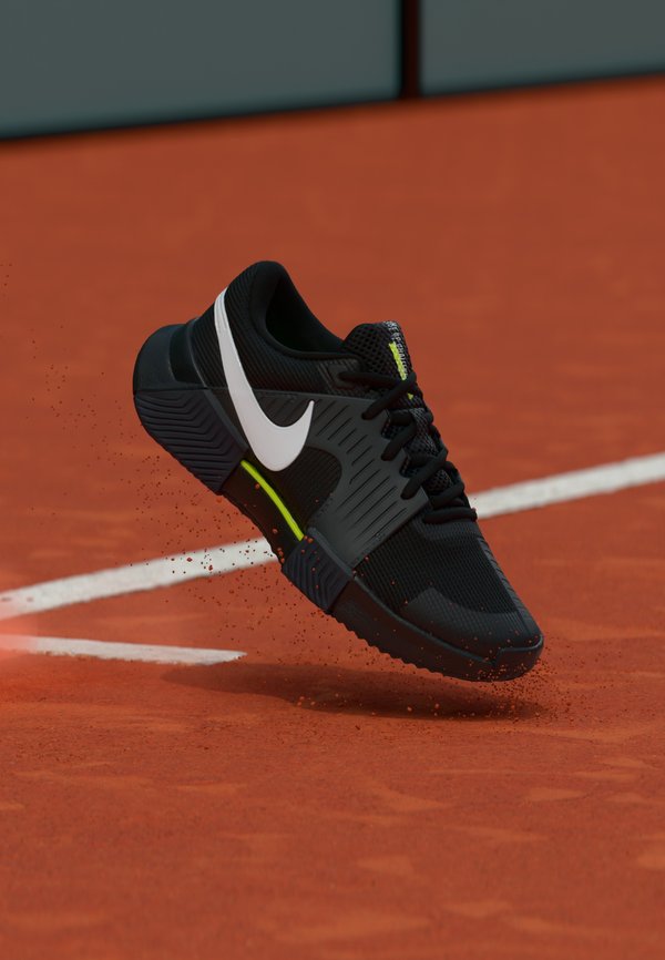 Nike Performance ZOOM GP CHALLENGE 1.5 CLAY - Clay court tennis shoes - black/white/anthracite/volt