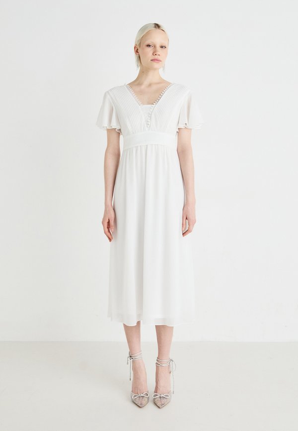 VILA VILILLA V NECK MIDI DRESS