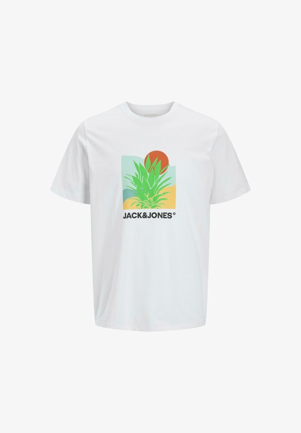 Jack & Jones ROUND NECK - Print T-shirt - white
