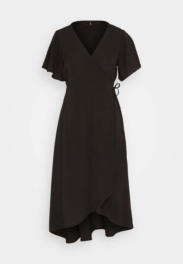 Vero Moda VMSAKI  CALF WRAP - Day dress - black