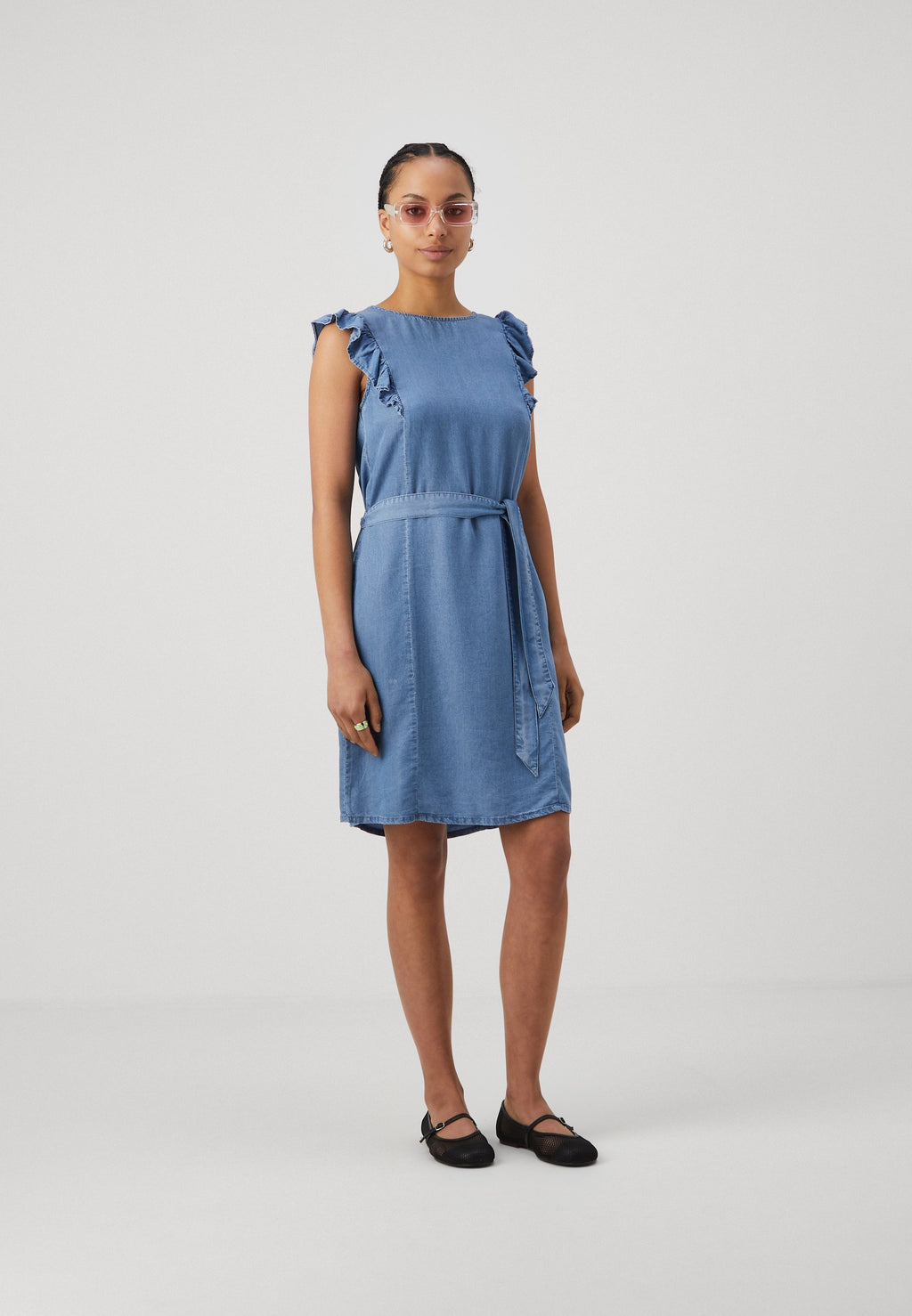 ONLY ONLPEMA FRILL BELT DRESS