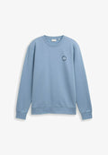 TOM TAILOR MIT LOGO-PRINT - Sweatshirt - faded denim blue