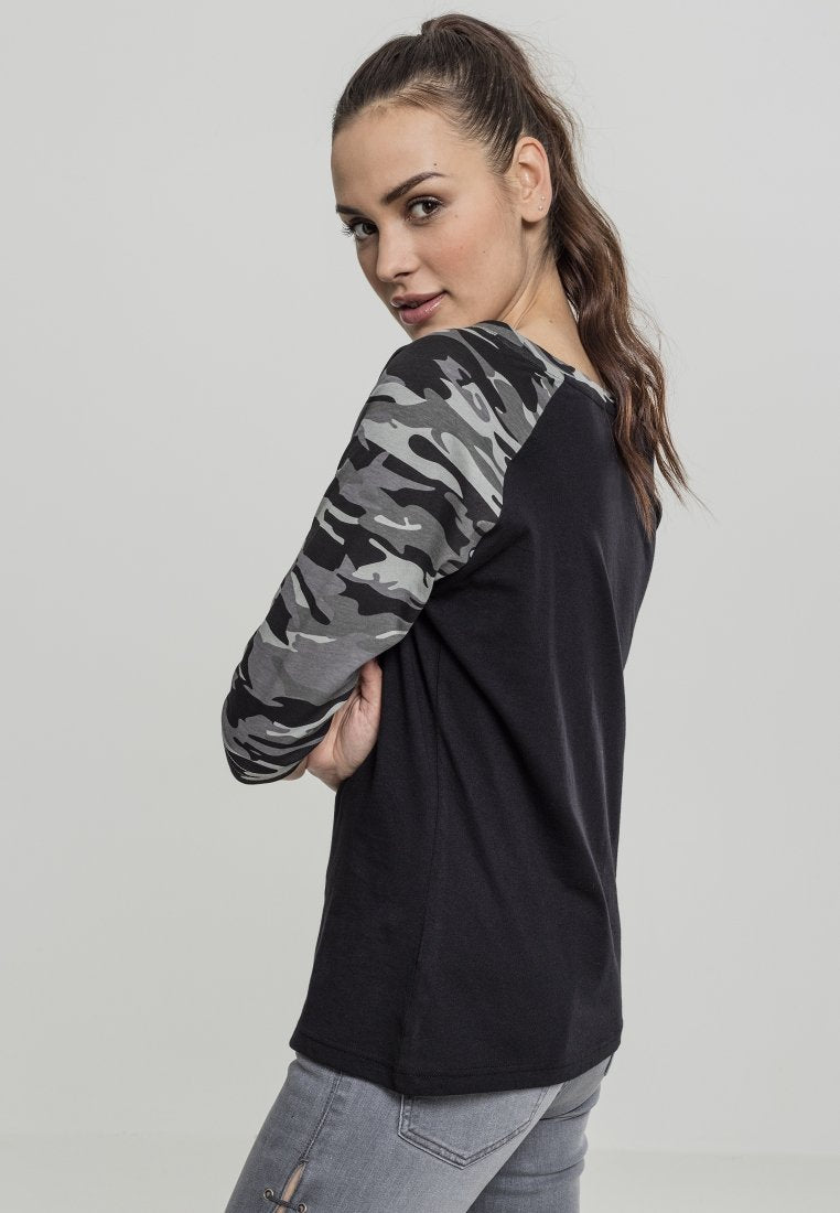 Urban Classics LADIES 3/4 CONTRAST RAGLAN TEE