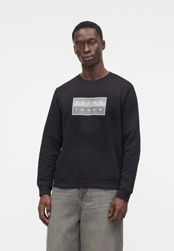 Jack & Jones JCOFUSION CREW NECK - Sweatshirt - black