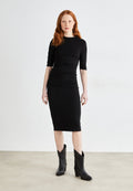 DKNY MIDI DRAPED DRESS