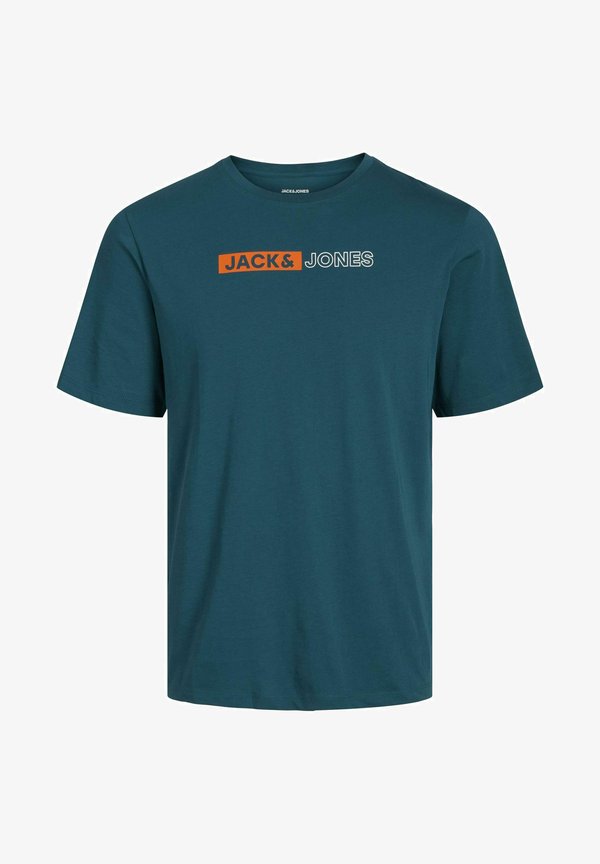 Jack & Jones Plus Size Logo - Print T-shirt - deep teal