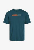 Jack & Jones Plus Size Logo - Print T-shirt - deep teal