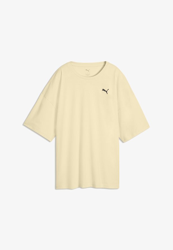 Puma WARDROBE ESS OVERSIZED TEE - Basic T-shirt - buttercream