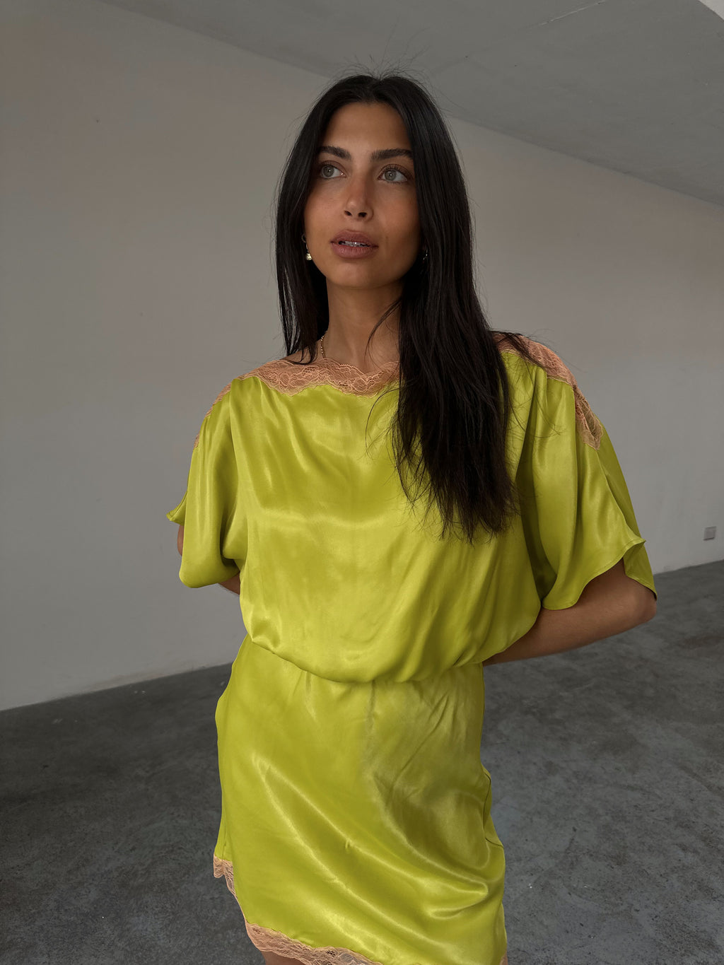 Never Fully Dressed OLIVE MINI DRESS