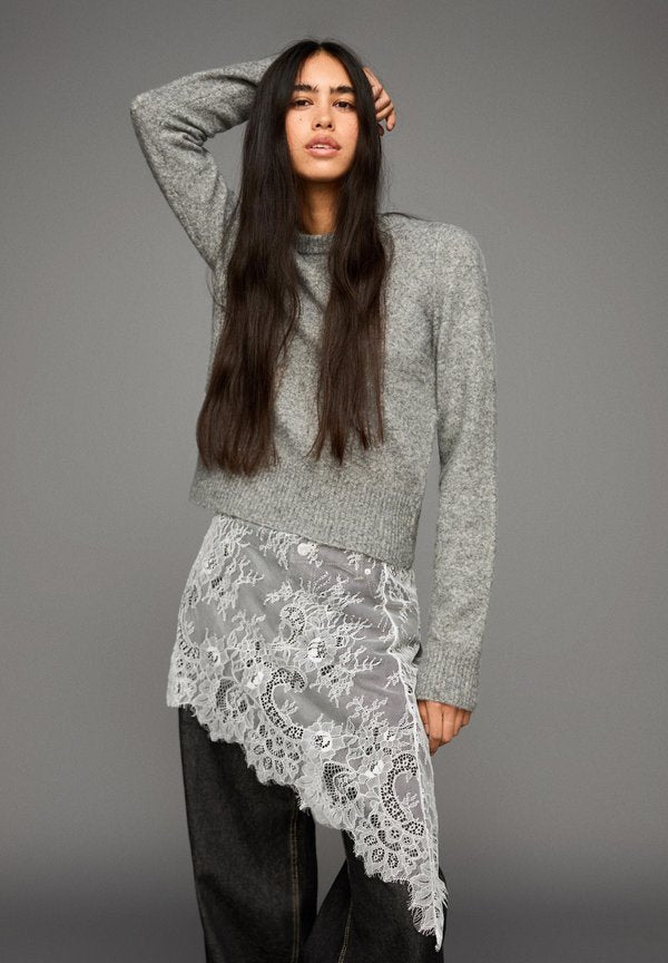 Bershka A-line skirt - white