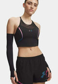 Under Armour VELOCITI ELITE CROP - Light support sports bra - ultimateblack/rebelpink capri
