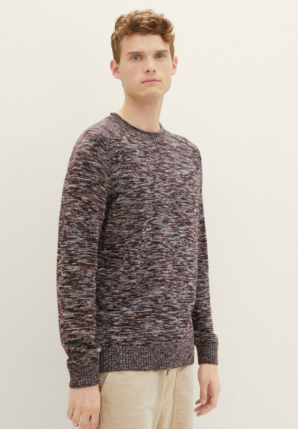 TOM TAILOR OPTIK - Jumper - tawny port red mouline