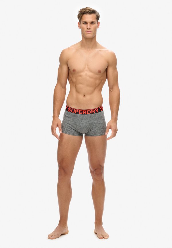 Superdry & Co TRIPLE PACK - Trunks - karst mega black black bright orange marl