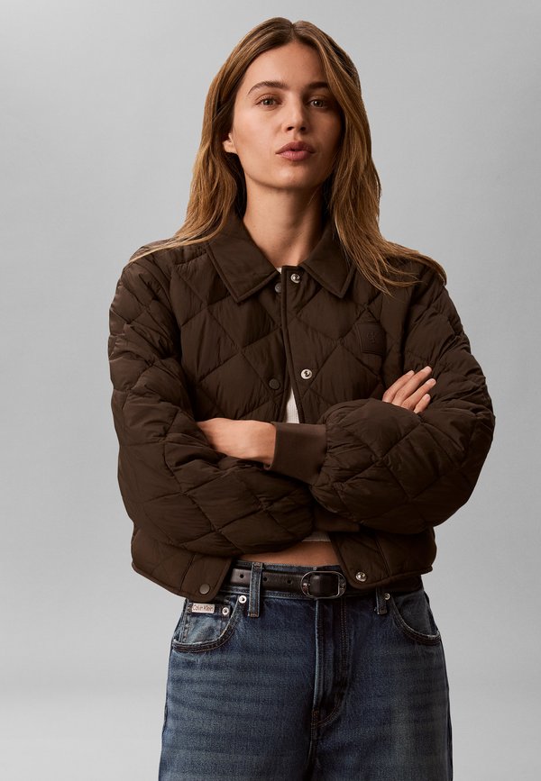 Calvin Klein Jeans ULW SHORT SEASONAL QUILTED LINER - Winter jacket - dark coffee
