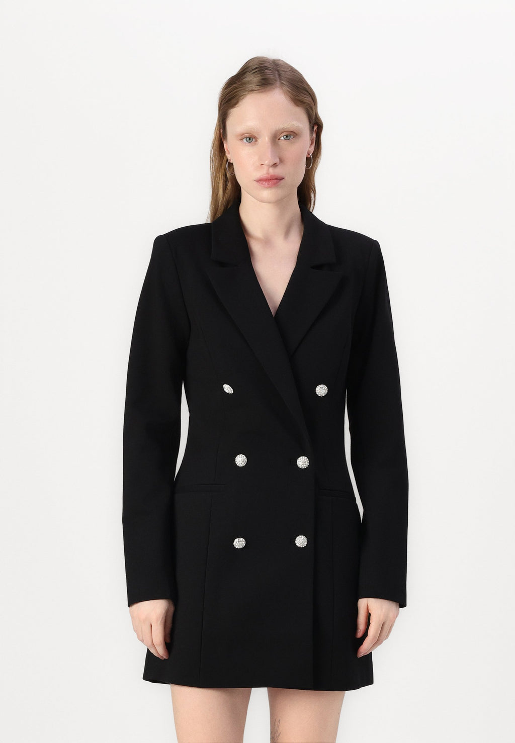 Good American PONTE EMBELLISHED EXEC DRESS