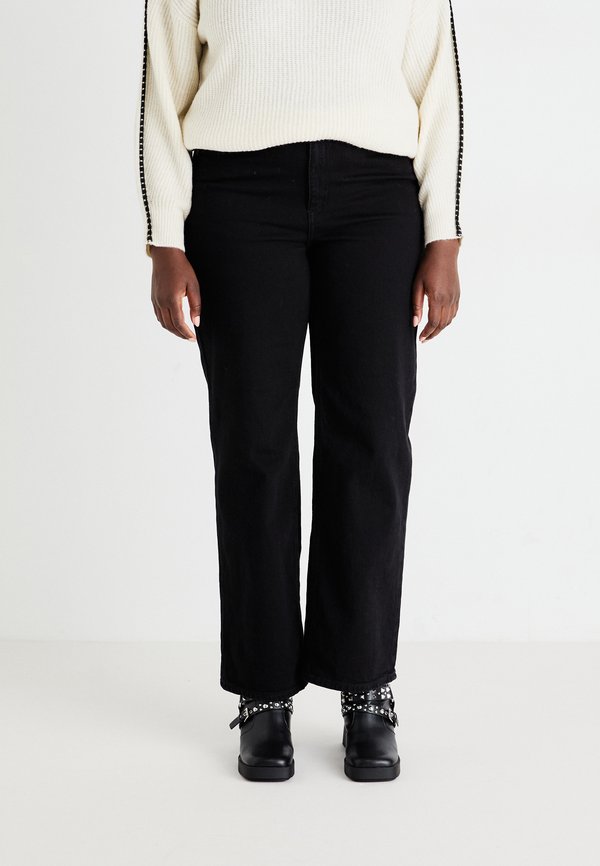 Vero Moda Curve Wide-fit VMCTESSA High rise Wide Leg Fit - Relaxed fit jeans - black