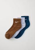 Nike Performance EVERYDAY PLUS CUSHIONED ANKLE 3 PACK UNISEX  - Sports socks - ghost(w)/blueforce(w)/mosswoodbrown(w)