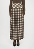Norma Kamali PLEATED LONG SKIRT SLIT