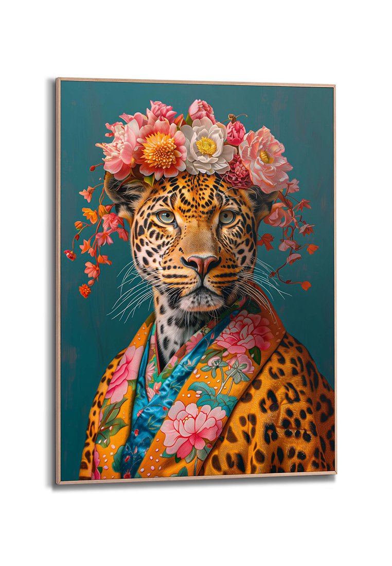 Orange Wallz FLORAL FASHION LEOPARD