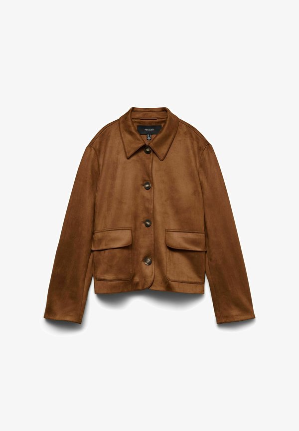 Vero Moda VMJOSE - Faux leather jacket - Brown