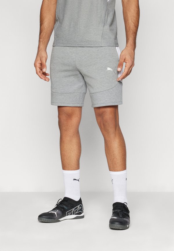 Puma SHORTS - Sports shorts - medium gray heather/silver/white