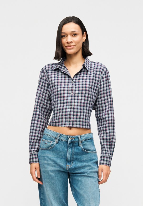 Tommy Jeans REGULAR FIT TIE BACK CHECK SEERSUCKER SHIRT