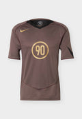 Nike Performance TOTAL 90 - Sports T-shirt - ironstone/black/burgundy crush/metallic gold-coloured