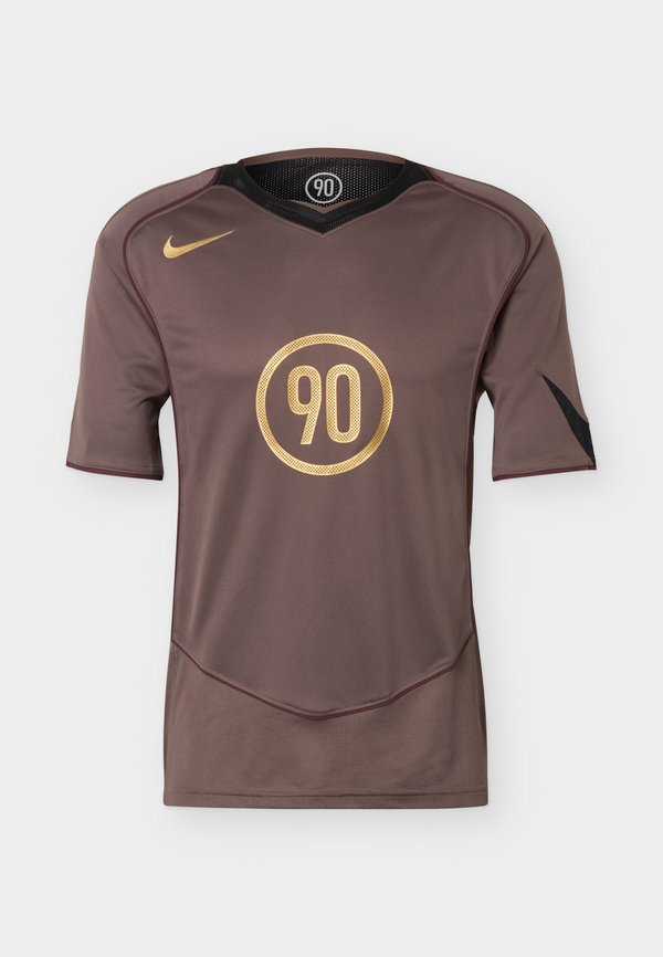 Nike Performance TOTAL 90 - Sports T-shirt - ironstone/black/burgundy crush/metallic gold-coloured
