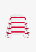 Bershka LONG SLEEVE STRIPED - TSHIRT - Long sleeved top - red