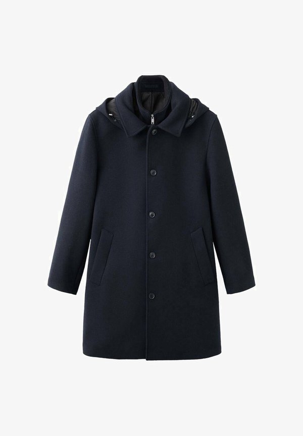 Mango Classic coat - marineblauw