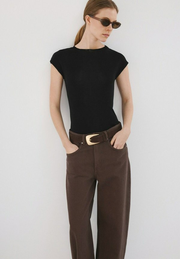 Mango ADULT - Basic T-shirt - black