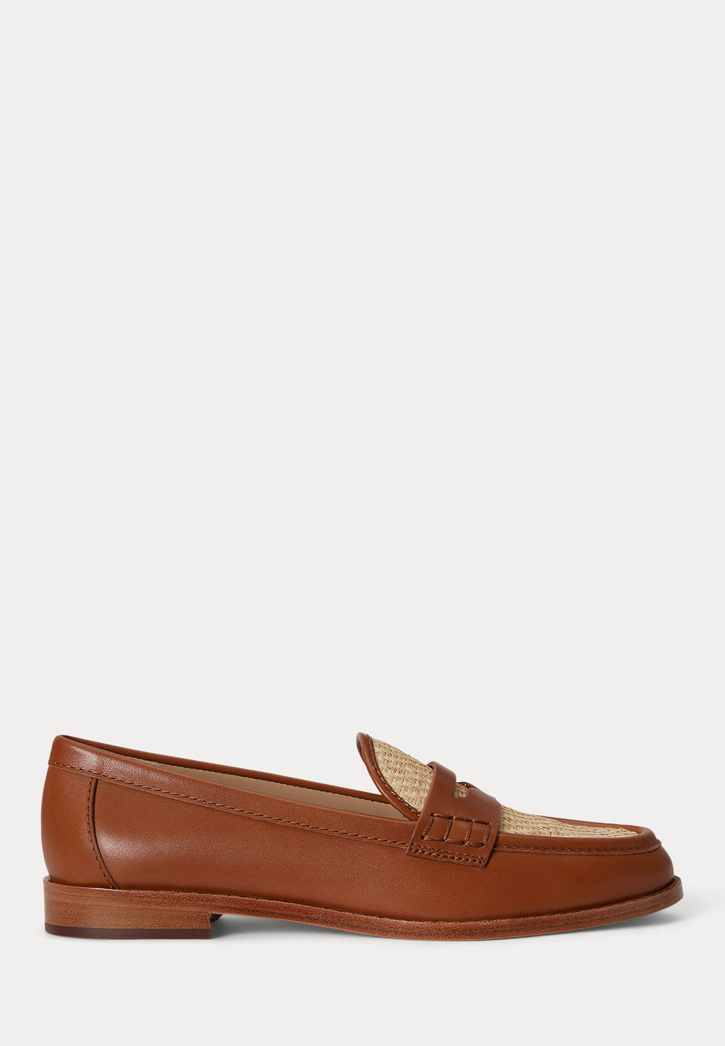 Lauren Ralph Lauren WYNNIE LEATHER & RAFFIA LOAFER