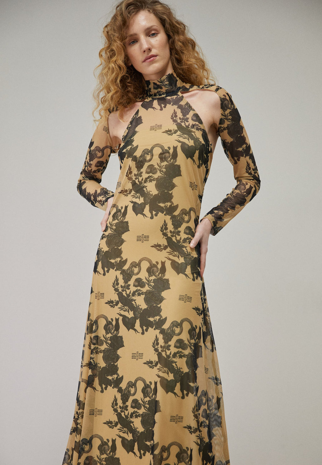 ROKH SHOULDER CUTOUT DRESS