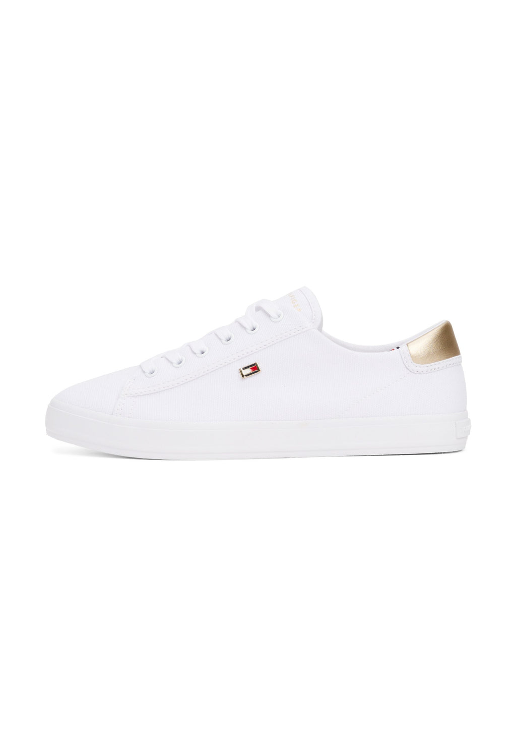 METALLIC HEEL CANVAS TRAINERS Media 1
