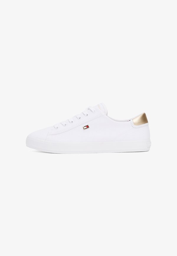Tommy Hilfiger METALLIC HEEL CANVAS TRAINERS - Trainers - white