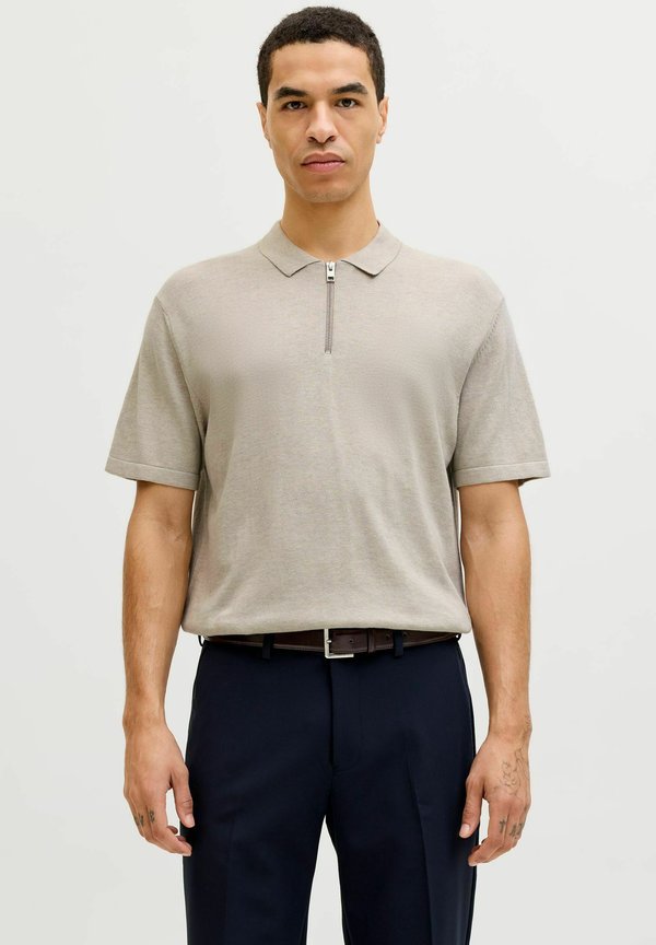 Jack & Jones Knitted Knitted - Polo shirt - oatmeal
