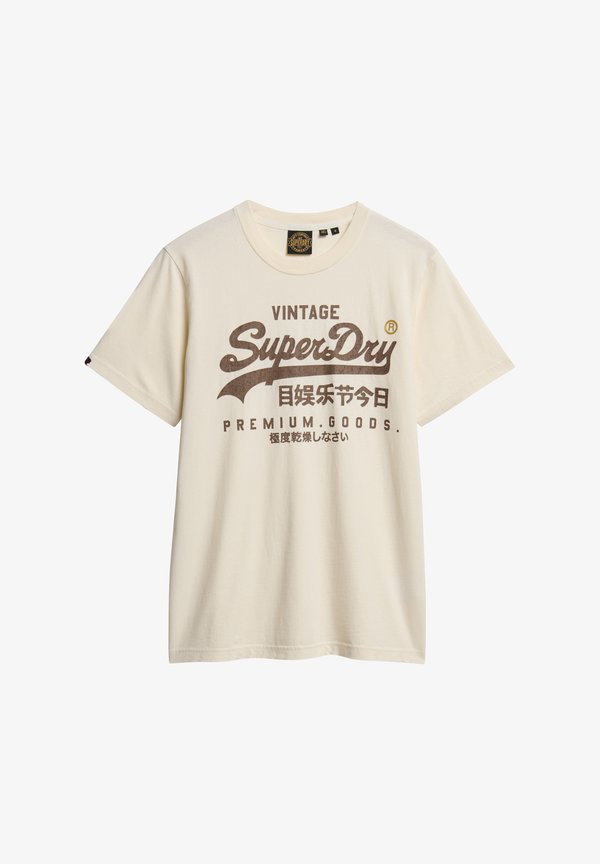 Superdry & Co Print T-shirt - riff white