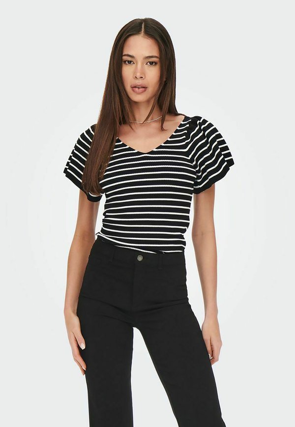 ONLY ONLLEELO STRIPE BACK V NECK