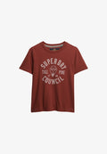 Superdry & Co LO-FI OUTDOORS  - Print T-shirt - fired brick brown